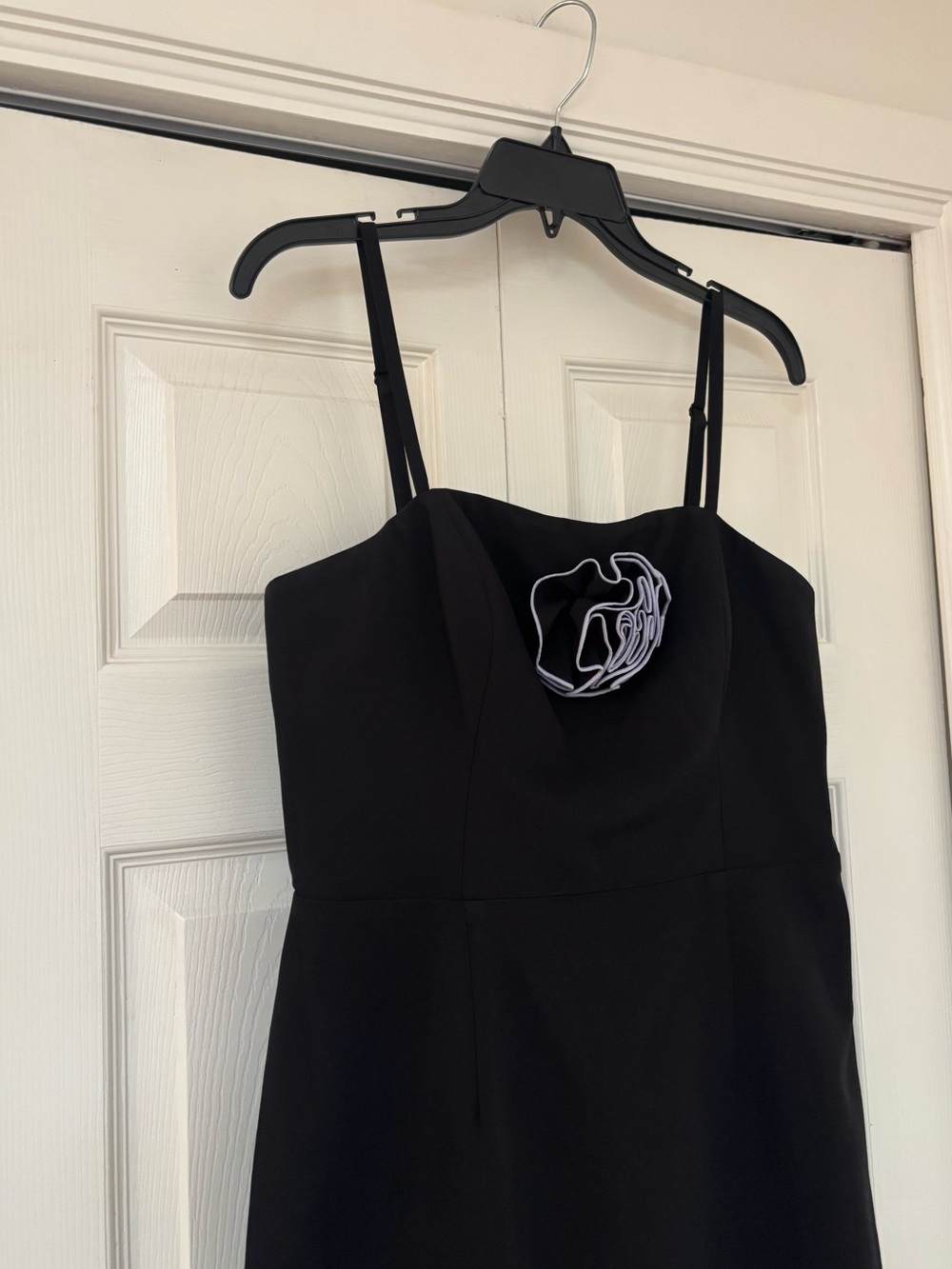 MILLY Allison Rosette Embellished Midi Dress in Black - Picture 8 of 13